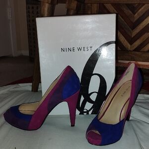 Nine West Blue and Purple Heels